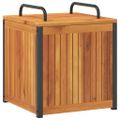 vidaXL Vonkajší box na vankúše 45x45x45/53 cm masívna akácia a oceľ