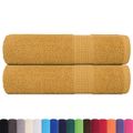 vidaXL Osušky do kúpeľne FROGN 2 ks zlaté 100x150 cm 360 g/m²