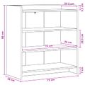 vidaXL Servírovacia skriňa Dymový dub 75 x 36 x 80 cm Kompozitné drevo