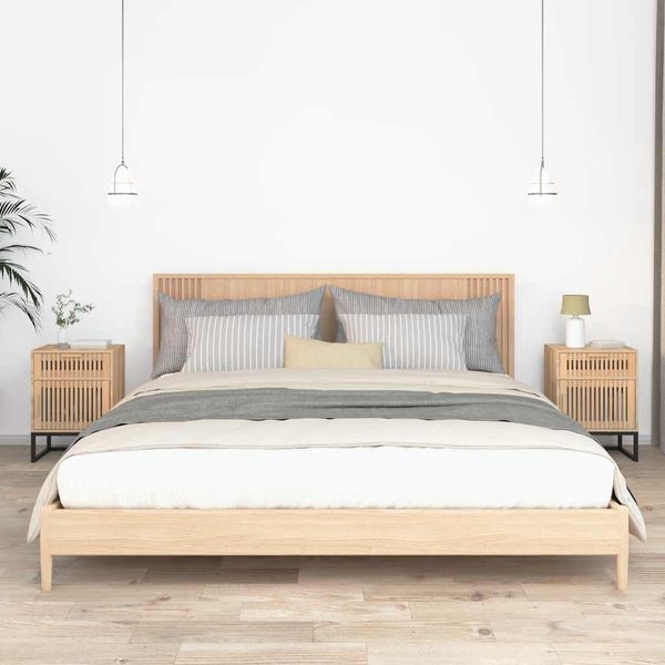 vidaXL Nočné stolíky 2ks čierne 40x30x55,5cm kompozitné drevo a železo
