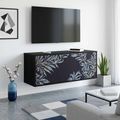 vidaXL Nástenný TV kabinet DOKKUM 102 x 33 x 40 cm Čierny dub