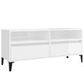 vidaXL TV skrinka lesklá biela 100x34,5x44,5 cm kompozitné drevo