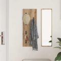 vidaXL Vešiak na stenu Nástenná montáž Remeselný dub 30 x 1,5 x 80 cm