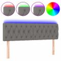 vidaXL Čelo postele s LED tmavosivé 160x7x78/88 cm látka