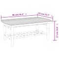 vidaXL Záhradný konferenčný stolík 90x55x37 cm bambus