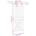 vidaXL Posuvné dvere NARVIK Prírodná a čierna 85 x 210 cm (152,5 cm)