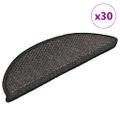 vidaXL Samolepiace nášľapy vzhľad sisalu 30 ks 56x17x3 cm antracitové
