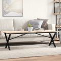 vidaXL Nohy konferenčného stolíka X-rám 140x30x43 cm oceľ