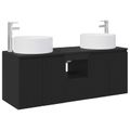 vidaXL Set kabinetov do kúpeľne 3 ks Čierna 49,5 x 44,5 x 65,5 cm