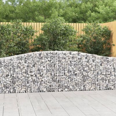 vidaXL Oblúkové gabionové koše 2 ks 400x30x80/100cm pozinkované železo