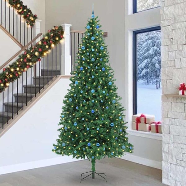 vidaXL Umelý vianočný stromček Zelená 300 cm PVC, kov a plast