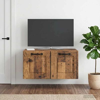 vidaXL Nástenná TV skrinka Nástenný Staré drevo 59,5 x 31 x 30 cm