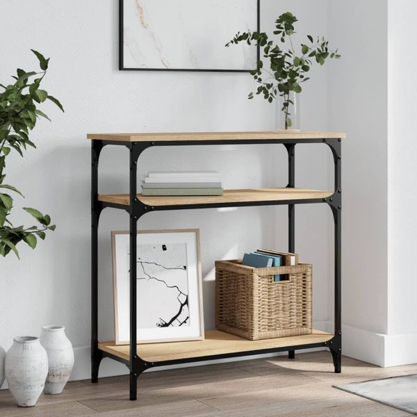 vidaXL Konzolový stolík dub sonoma 75x29x75 cm kompozitné drevo