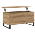 vidaXL Konferenčný stolík dub artisan 90x44,5x45 cm kompozitné drevo