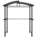 vidaXL Grilovací altánok s policami antracitový 210x114x230 cm oceľ