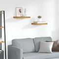 vidaXL Stenná polica Nástenná montáž 2 ks Hnedá 40 x 23,5 x 3,8 cm
