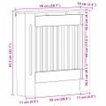 vidaXL Kryt radiátora Hnedý dub 78 x 19 x 81,5 cm Kompozitné drevo
