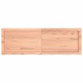 vidaXL Nástenná polica bledohnedá 120x40x(2-4) cm ošetrený masívny dub