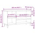 vidaXL Botník betónovo sivý 102x36x60 cm spracované drevo