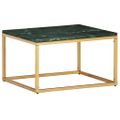 vidaXL Konferenčný stolík zelený 60x60x35 cm pravý kameň s mramorovou textúrou