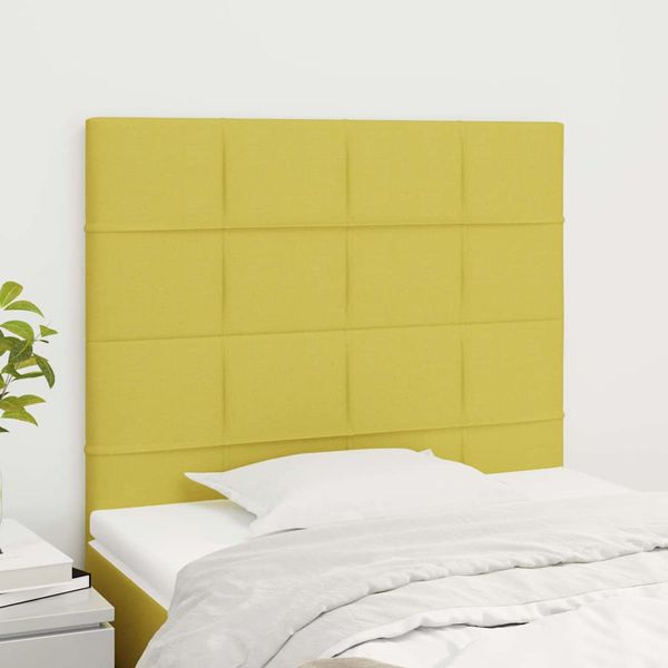 vidaXL Čelo postele zelené 100x5x118/128 cm látkové