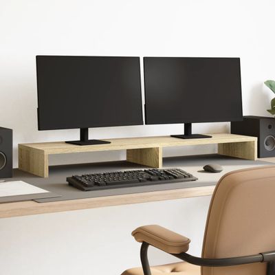 vidaXL Stojan na monitor dub sonoma 100x27x10 cm kompozitné drevo
