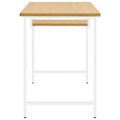 vidaXL Počítačový stôl, biely a svetlý dub 105x55x72 cm, MDF a kov