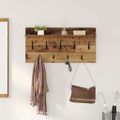 vidaXL Vešiak na stenu Nástenná montáž Staré drevo 80 x 40 x 12 cm