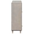 vidaXL Highboard Šedá a zlatá 60 x 33 x 100 cm Masívne mango drevo
