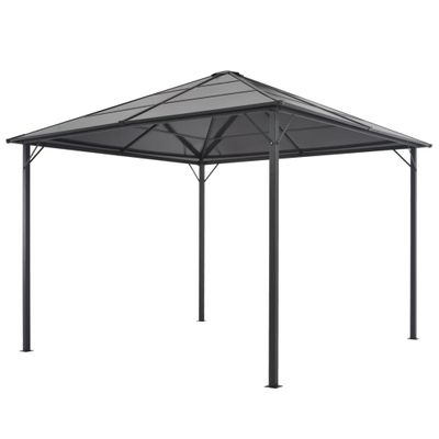 vidaXL Altánok so strechou, hliník 3x3 m, antracitový