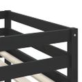 vidaXL Detská vyvýšená posteľ závesy bielo-čierna 90x190 cm borovica