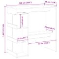 vidaXL Barový stôl 100 x 48 x 101,5 cm Kompozitné drevo Čierny dub