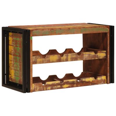 vidaXL Regál na víno Hnedá 80 x 45 x 33 cm Masívne recyklované drevo