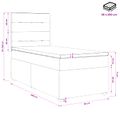 vidaXL LED boxspring posteľ s matracom Tmavosivá 90 x 200 cm Zamat