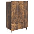 vidaXL Servírovacia skriňa Dymový dub 66 x 34,5 x 97 cm
