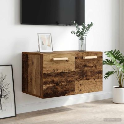 vidaXL Nástenná skrinka Staré drevo 60 x 36,5 x 35 cm Kompozitné drevo