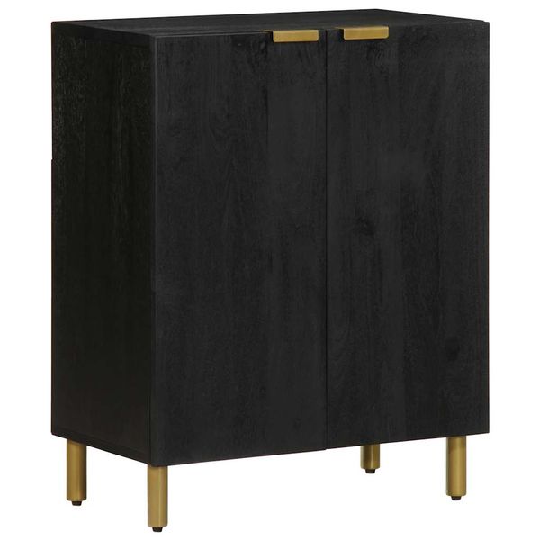 vidaXL Komoda čierna 60x33x75 cm kompozitné drevo