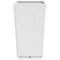 vidaXL Záhradné kvetináče 4 ks biele 32,5x32,5x57 cm PP