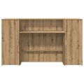vidaXL Recepčný stôl dub artisan 180x50x103,5 cm kompozitné drevo