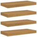 vidaXL Stenná polica Nástenná montáž 4 ks Béžová 50 x 23,5 x 3,8 cm