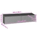 vidaXL Záhradný úložný box svetlosivý 220x50x58 cm polyratan