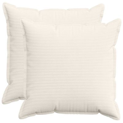 vidaXL Poťah na podložku 2 ks HOUTEN Krémová 55 x 55 cm manšestr