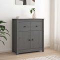 vidaXL Komoda sivá 70x35x80 cm borovicový masív