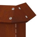 vidaXL Slimáková ohrada 4 ks 13,5 x 13,5 x 25 cm Hrdzavý