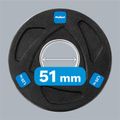 Sada litinových závaží 4x1,25 kg, 51 mm, REBEL ACTIVE RBA-2107
