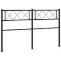 vidaXL Kovové náhradné čelo postele čierne 150 cm