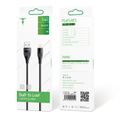 T-phox cable x-lite lightning čierny 1M 3A