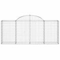 vidaXL Oblúkové gabionové koše 5 ks 200x30x80/100cm pozinkované železo