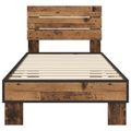vidaXL Rám postele s čelom Staré drevo 80 x 200 cm Kompozitné drevo