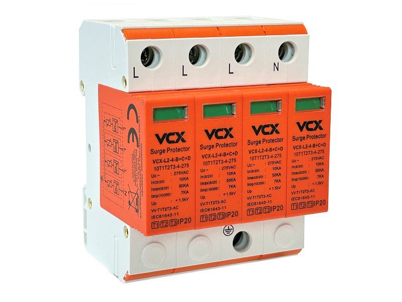 Prepäťová ochrana VCX L2-4-B+C+D AC trieda T1T2T3 (B+C+D) 4P 7kA Professional